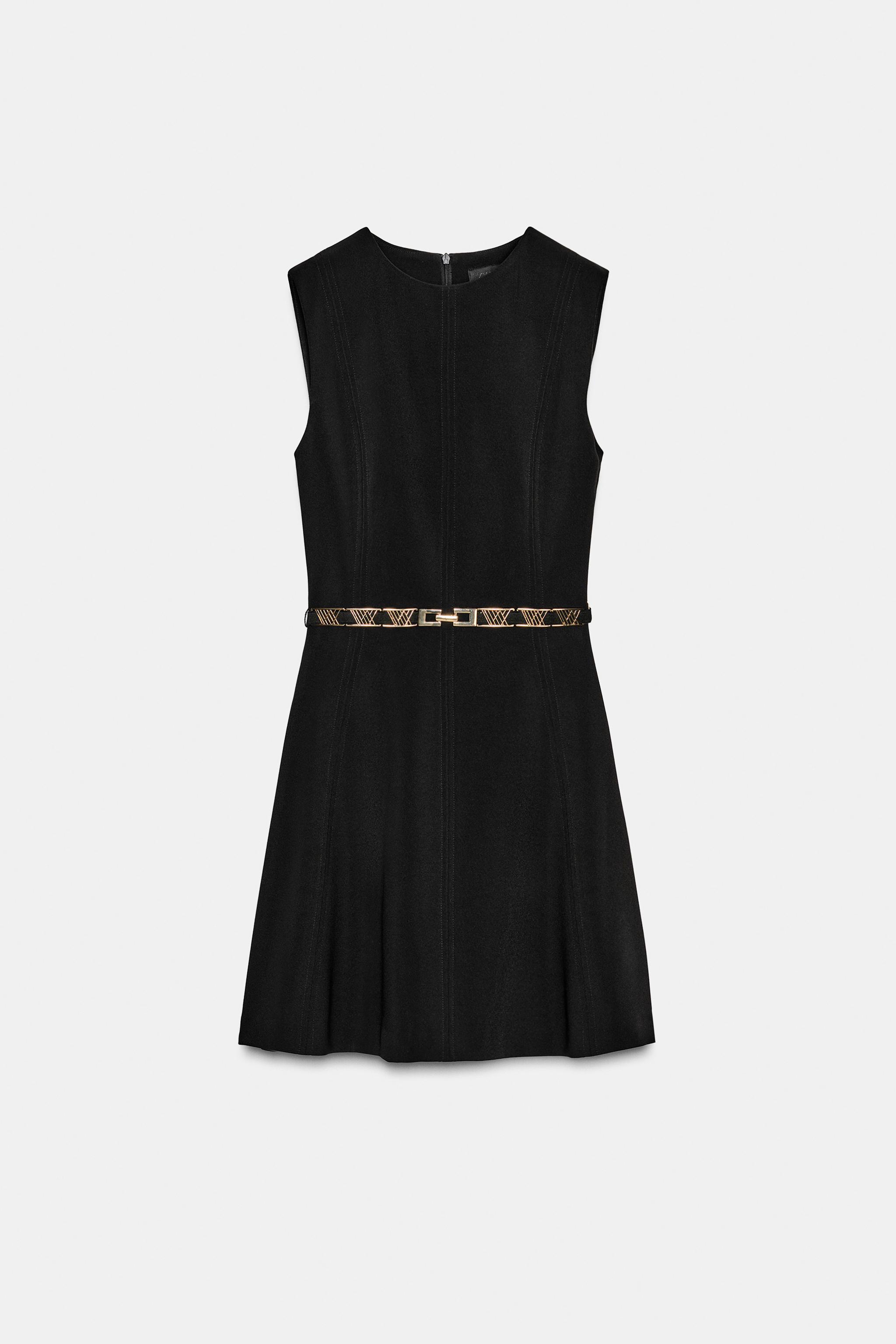 GOLD BELT MINI DRESS